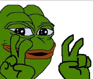 ✌ Pepe the Frog pepe, grenouille, mème, internet, dessin animé telegram sticker