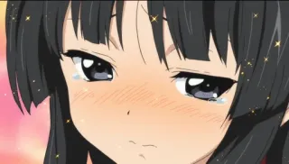 🌟 anime, crying, girl, tears, sad telegram sticker