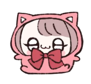 🦀 cartoon, cute, animal, cat, kawaii, pink, sticker whatsapp sticker
