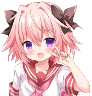 ✌ Astolfo Fate/Apocrypha Anime, Manga, Lindo, Trap, Astolfo, Fate, Fate/Apocrypha telegram sticker