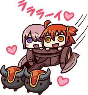 🚗 キャッキャウフフ 귀여운, 애니메이션, 하트, 행복한, 타다 whatsapp sticker
