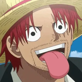 😛 Shanks One Piece アニメ, マンガ, 海賊, 赤髪, 四皇, ワンピース, シャンクス telegram sticker