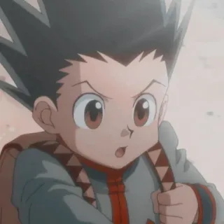 🌿 Gon Freecss Hunter x Hunter Anime, Chasseur, Dessin animé, Gon, Enfant telegram sticker
