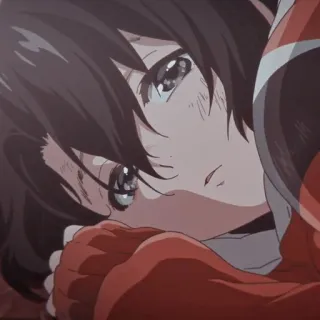 😰 Anime, Smutne, Dziewczyna, Płacz, Emocjonalne, Postać telegram sticker