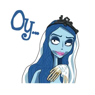 😏 Emily Corpse Bride Oy... 僵尸新娘, 艾米丽, 卡通, 动画, 电影, 新娘 whatsapp sticker
