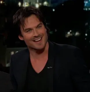 🖤 Ian Somerhalder actor, celebrity, man, portrait, smiling telegram sticker