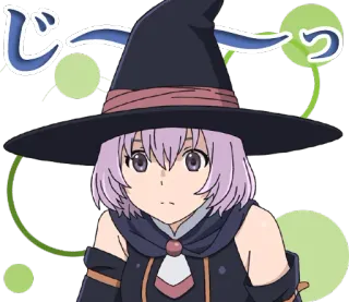 😐 アニメ, 魔女, 女の子, 魔法, 漫画 telegram sticker