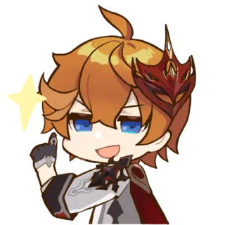 ✨ Tartaglia Genshin Impact Anime, Videojuego, Personaje, Genshin Impact, Tartaglia, Childe whatsapp sticker