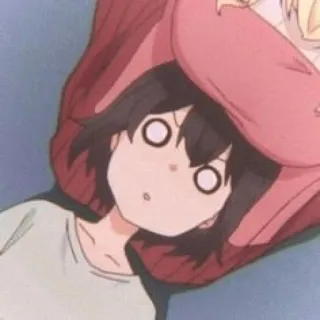 😶 Anime, geschockt, Reaktion, Cartoon telegram sticker