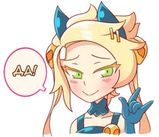 ✅ AA! Anime, Kreskówka, Słodkie, Postać, Dziewczyna, Wyraz, Gest telegram sticker