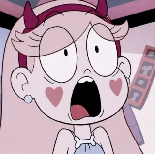 😧 Star Butterfly Star vs. the Forces of Evil アニメ, アニメ, 可愛い, アニメーション, スター・バタフライ, 変顔, びっくり telegram sticker