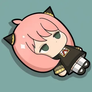😐 Anya Forger Spy x Family anime, spy x family, anya forger, cute, chibi, cartoon, sticker telegram sticker