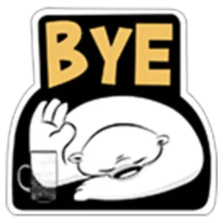 ✋ BYE ciao, orso, che saluta, addio, addio, assonnato telegram sticker