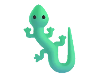 🦎 lizard, reptile, animal, gecko, green, cute, cartoon telegram sticker