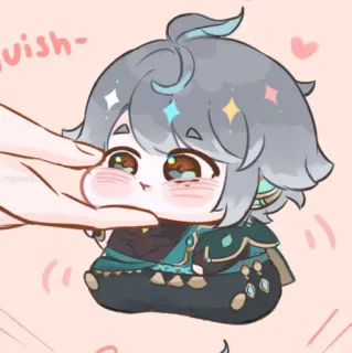 🎐 Uvish~ cute, kawaii, anime style, chibi, character art telegram sticker