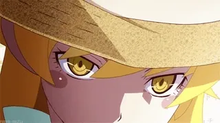 😕 Anime, Chica, Ojos, Sombrero whatsapp sticker