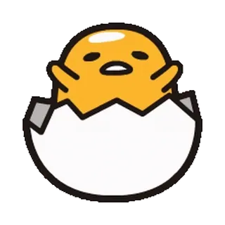 😕 Gudetama gudetama, jajko, leniwy, kreskówka, kawaii, sanrio telegram sticker