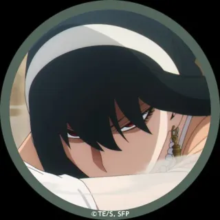 🤔 Yor Forger Spy x Family 动漫, 约尔·福杰, 间谍过家家, 卡通, 肖像, 间谍 telegram sticker