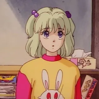 🌦 anime, girl, manga, rabbit, cute, cartoon telegram sticker