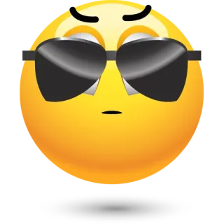 😎 表情符号, 太阳镜, 酷, 态度 telegram sticker