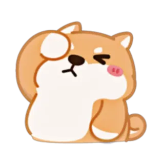 🤦‍♂️ 狗, 柴犬, 可爱, 卡哇伊, 动物, 表情符号 telegram sticker