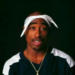 🙂 Tupac Shakur rappeur, musicien, portrait, 2Pac, artiste whatsapp sticker