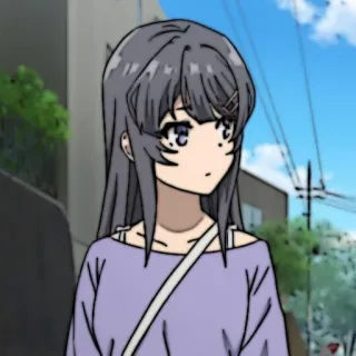🐰 Mai Sakurajima Rascal Does Not Dream of Bunny Girl Senpai 애니, 여자, 사쿠라지마, 마이, 청춘돼지 whatsapp sticker