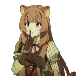 🤫 Raphtalia The Rising of the Shield Hero Anime, Raphtalia, The Rising of the Shield Hero, Tanuki, Fantasy, Isekai telegram sticker