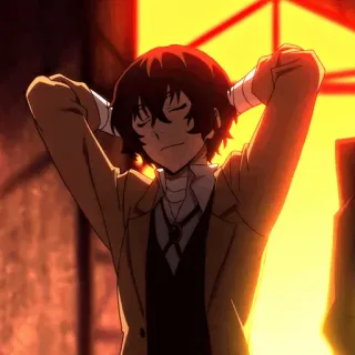 🍃 Osamu Dazai Bungou Stray Dogs Anime, Bungou Stray Dogs, Dazai, Osamu Dazai, Charakter, Manga whatsapp sticker