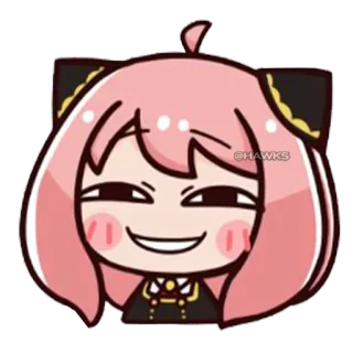 😏 Anya Forger Spy x Family @HAWKS Anime, Cartoon, Niedlich, Fanart, Digitale Kunst telegram sticker