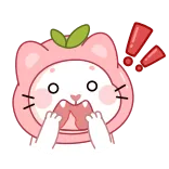 😳 kucing, persik, imut, kawaii, binatang, stiker whatsapp sticker