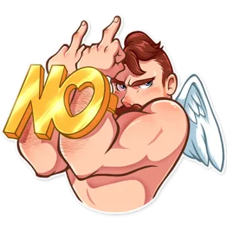 🖕 NO doigt d'honneur, offensant, impoli, geste, homme, négatif, non telegram sticker