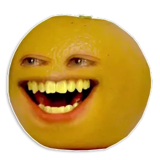😍 Annoying Orange arancione, frutta, fastidioso, cartone animato telegram sticker