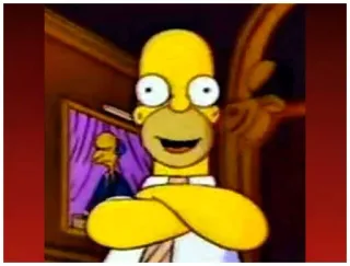 😏 Homer Simpson The Simpsons Homer Simpson, cartoon character, The Simpsons, animated, funny, humor telegram sticker