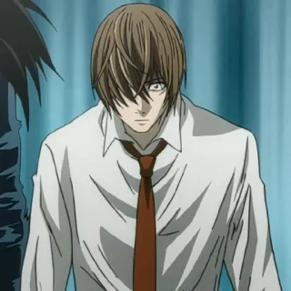 🍎 Light Yagami Death Note Anime, Mangá, Personagem, Retrato telegram sticker