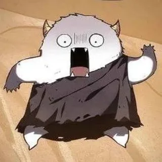 😨 monster, cute, cartoon, fantasy, creature whatsapp sticker