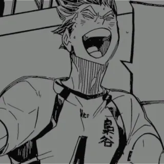 🦉 梟谷 Anime, Manga, Volleybal, Lachen telegram sticker