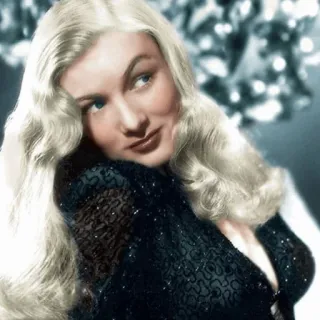 ➿ Veronica Lake atriz, vintage, loira, penteado, retrato, clássico, hollywood antigo telegram sticker
