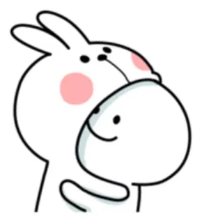 😋 bunny, rabbit, cute, animal, cartoon, sticker telegram sticker