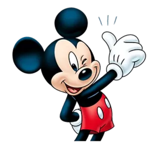 👍 Mickey Mouse cartone animato, topo, personaggio, disney, mickey, occhiolino, pollice in su telegram sticker
