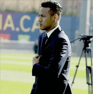 😐 Neymar футбол, футбол, спорт, спортсмен, Неймар, костюм, мужчина telegram sticker
