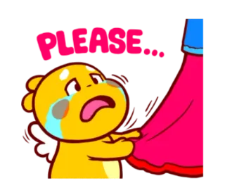❤ PLEASE... 漫画, 泣く, 懇願, 悲しい, 可愛い telegram sticker