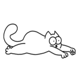 😶 gato, engraçado, desenho animado, animal, brincalhão, excêntrico whatsapp sticker