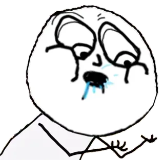 😤 sad, crying, cartoon, meme, upset, tears, emotion whatsapp sticker