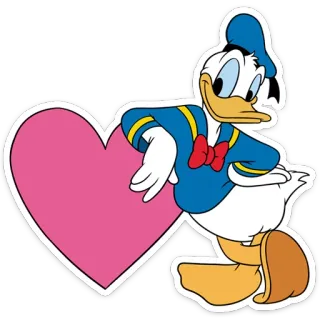 ❤️ Donald Duck дональд дак, disney, мультфильм, сердце, любовь, стикер telegram sticker