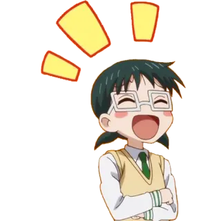 🤣 anime, excited, happy, cartoon telegram sticker