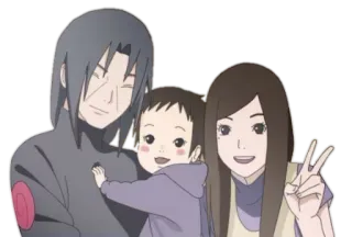 ❤ Itachi Uchiha Naruto 动漫, 家庭, 卡通, 婴儿, 宇智波, 鼬, 和平标志 telegram sticker