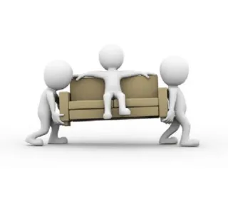 🛋 moving, furniture, couch, stick figure, carrying, teamwork telegram sticker
