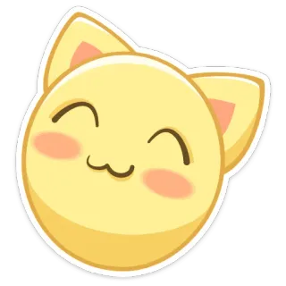 😻 кот, эмодзи, мультфильм, милый, животное, стикер, каваи telegram sticker