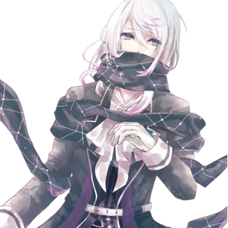 😕 Anime, Mangá, Cachecol, Personagem, Arte, Ilustração telegram sticker